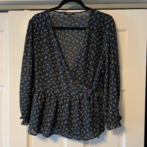 Madewell Long Sleeve Wrap Top
